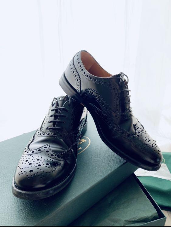 Church's Burwood Women Oxford Brogue Shoes Black Size 36.5, 女裝