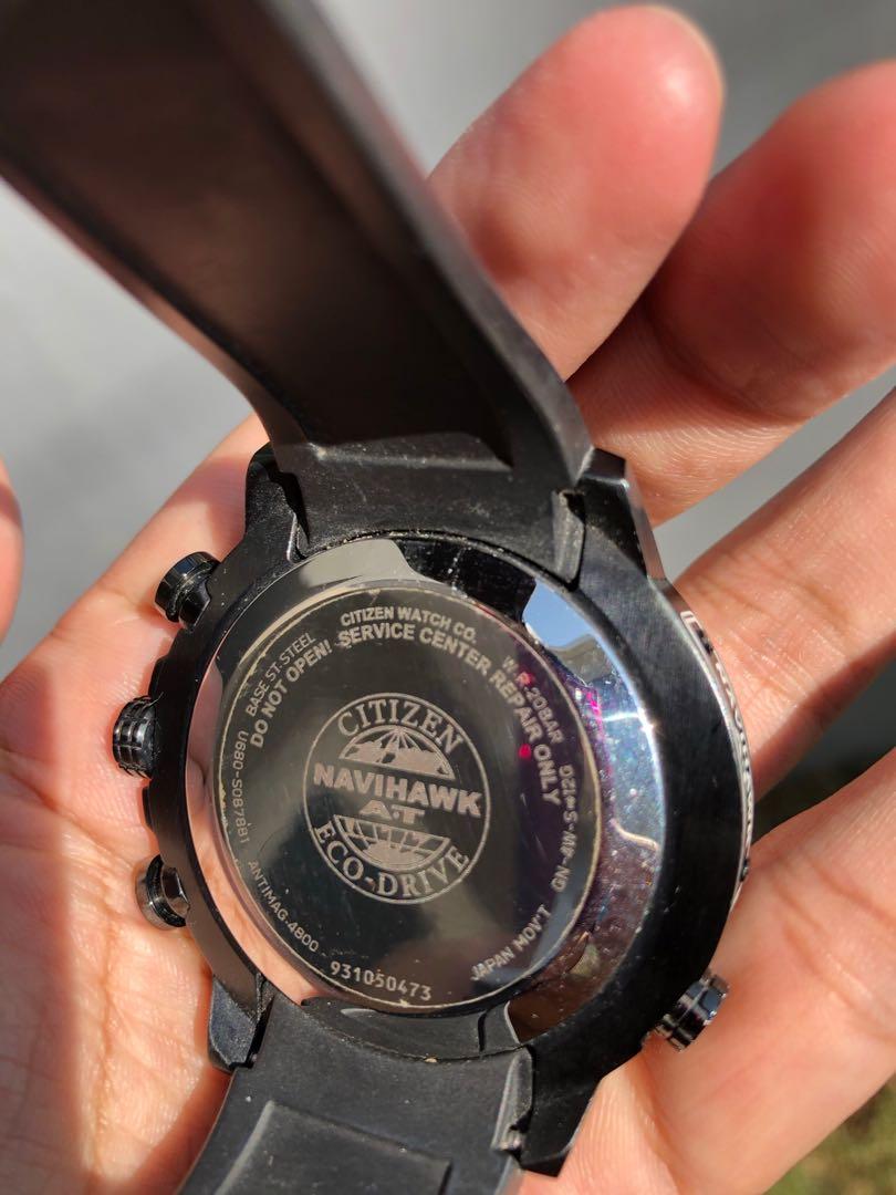 Citizen Navihawk Eco Drive wr 200, Fesyen Pria, Jam Tangan di Carousell