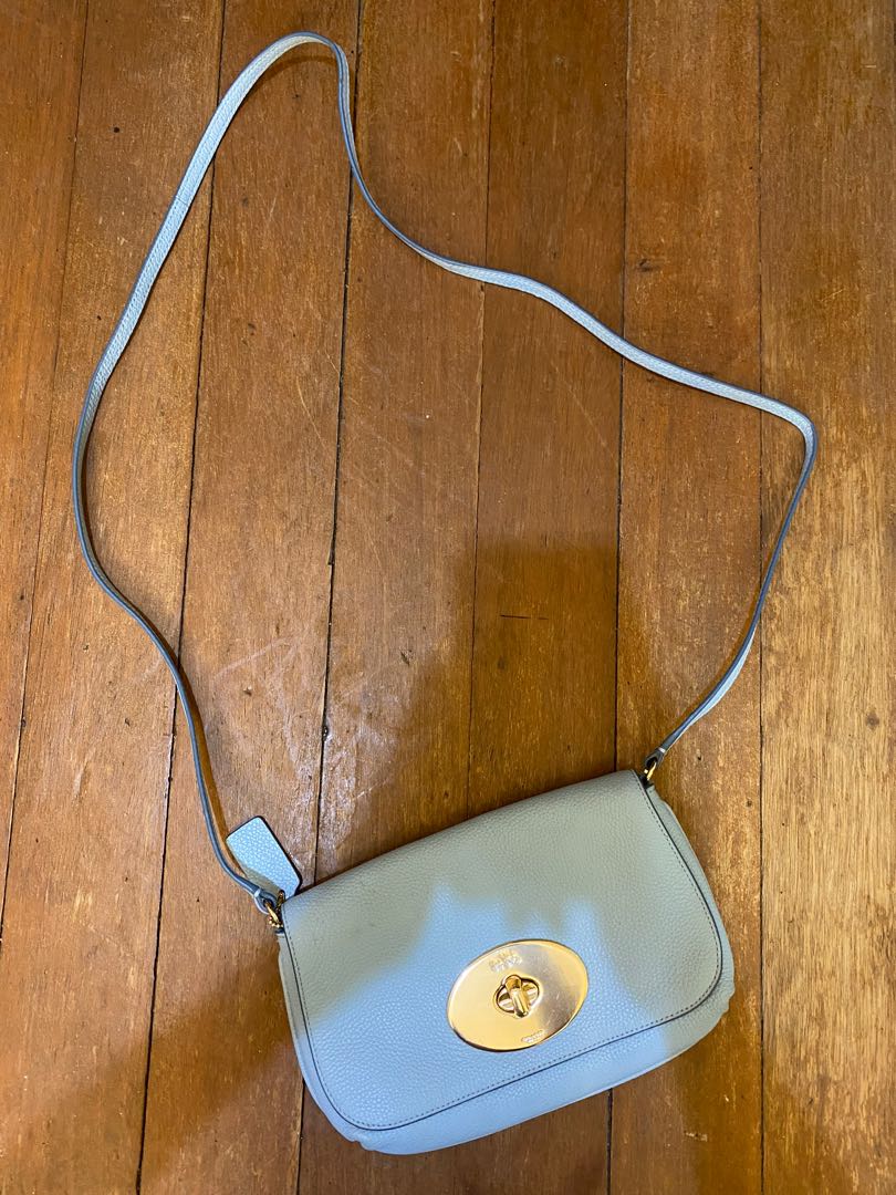 Coach Baby Blue Sling Bag, Women's Fashion, Bags & Wallets, Crossbody