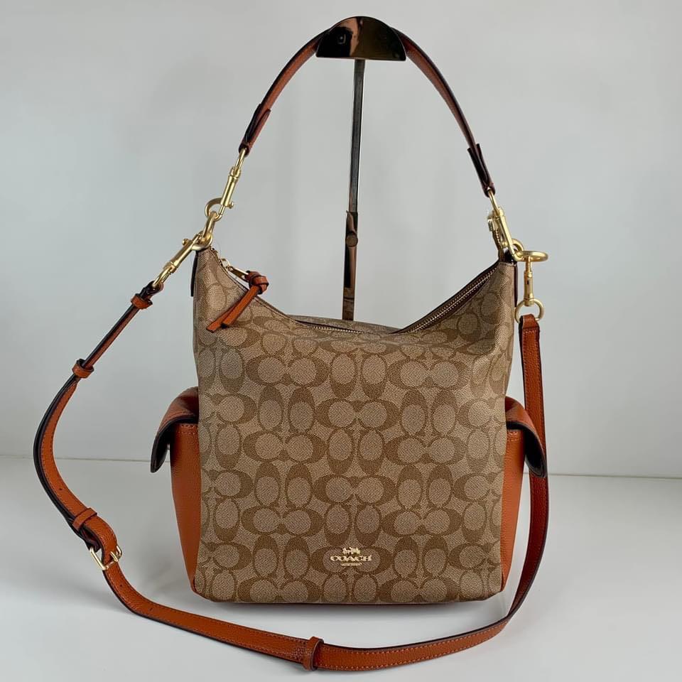Coach Pennie Shoulder Bag In Colorblock - White/Multi, Luxury, Bags &  Wallets on Carousell