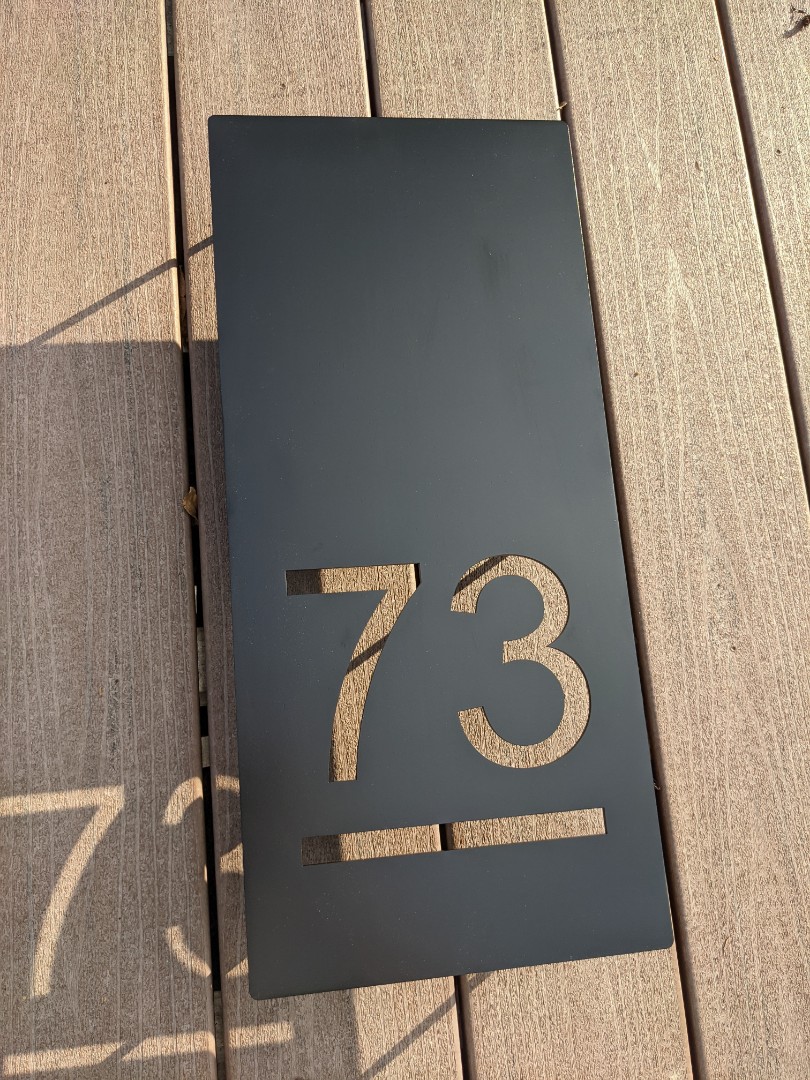 Customised house unit number metal sign, Furniture & Home Living, Home ...