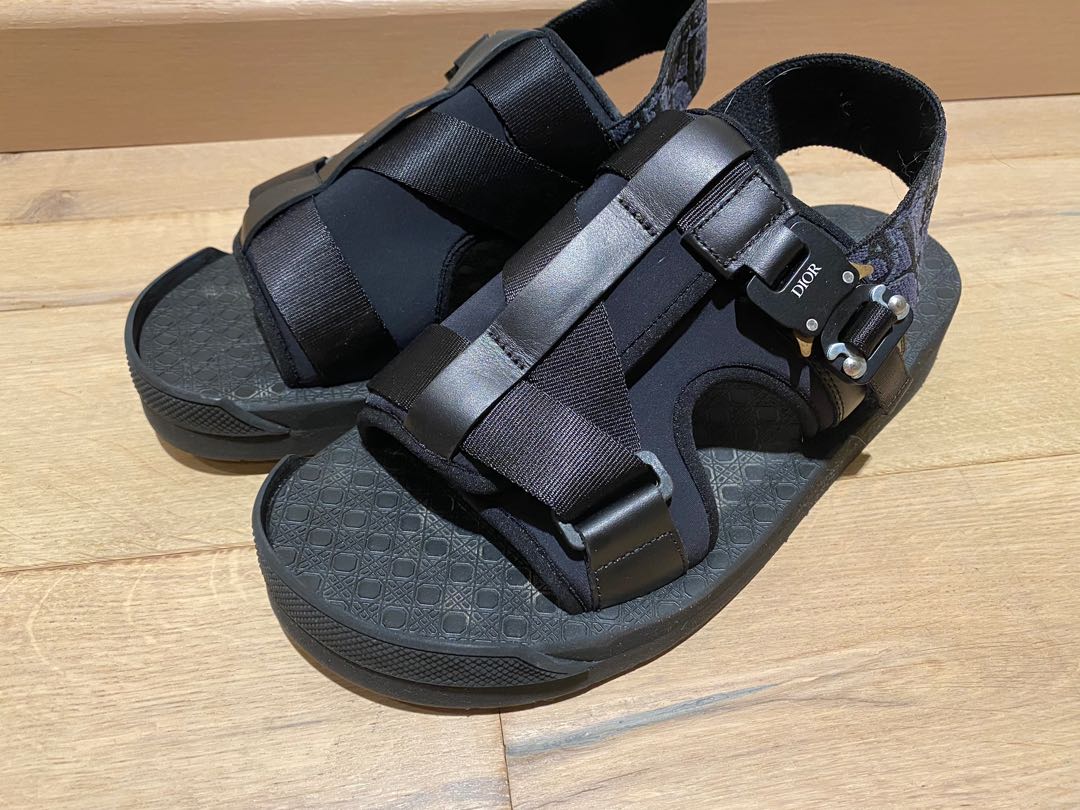 Christian Dior sandals mens black white 10D43  eBay