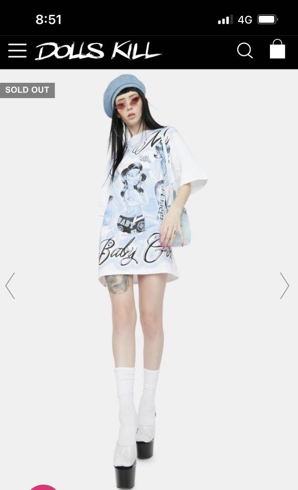 dolls kill t shirt dress Shop High-Quality and Shirt and T-Shirt Dresses  Dolls Kill
