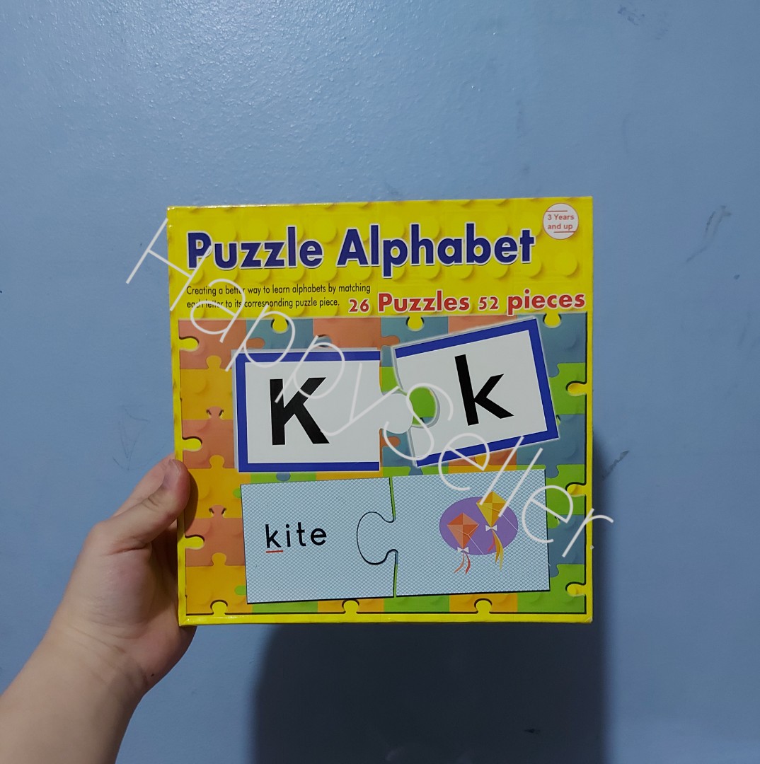 Educational Matching Alphabet Puzzle for Kids, Hobbies & Toys, Toys
