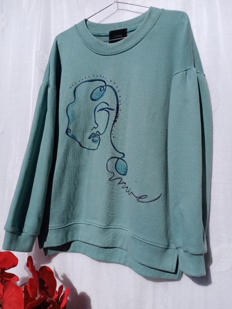Dark mint green sweatshirt 2025