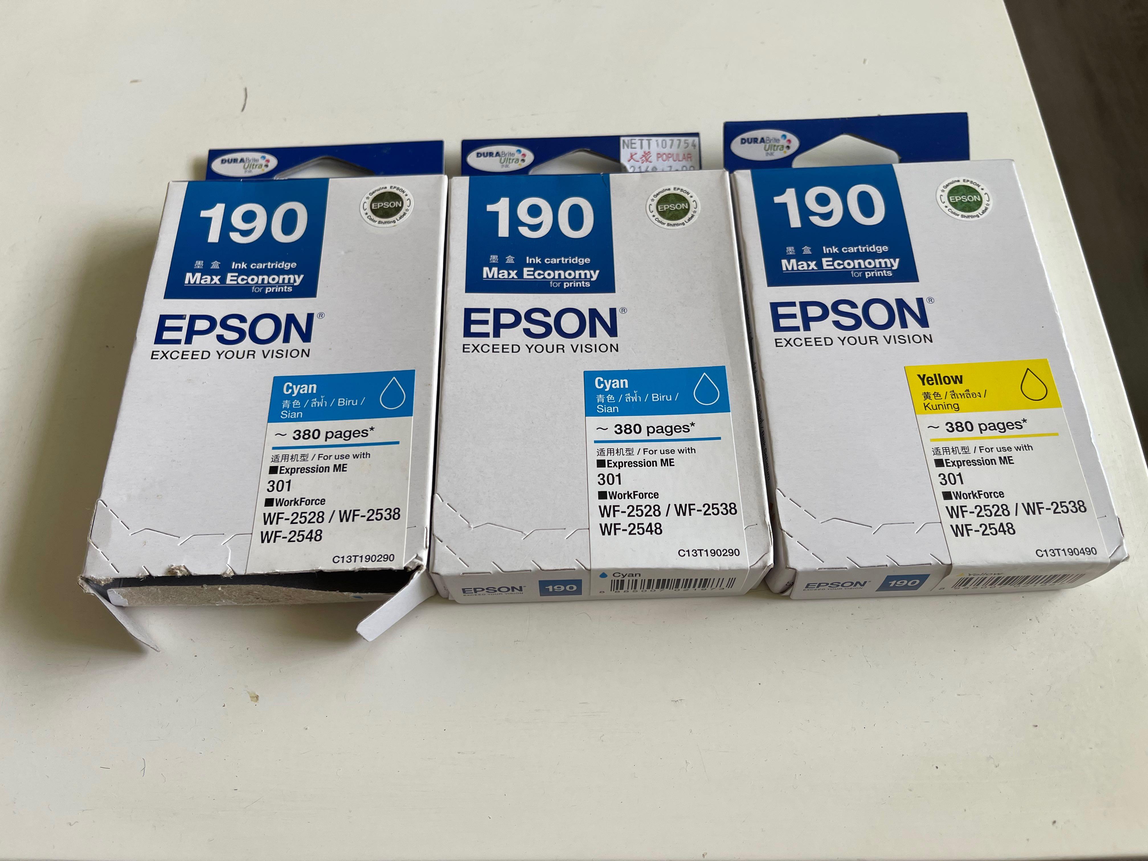 Epson Ink Cartridge (190), Computers \u0026 Tech, Printers, Scanners \u0026 Copiers  on Carousell
