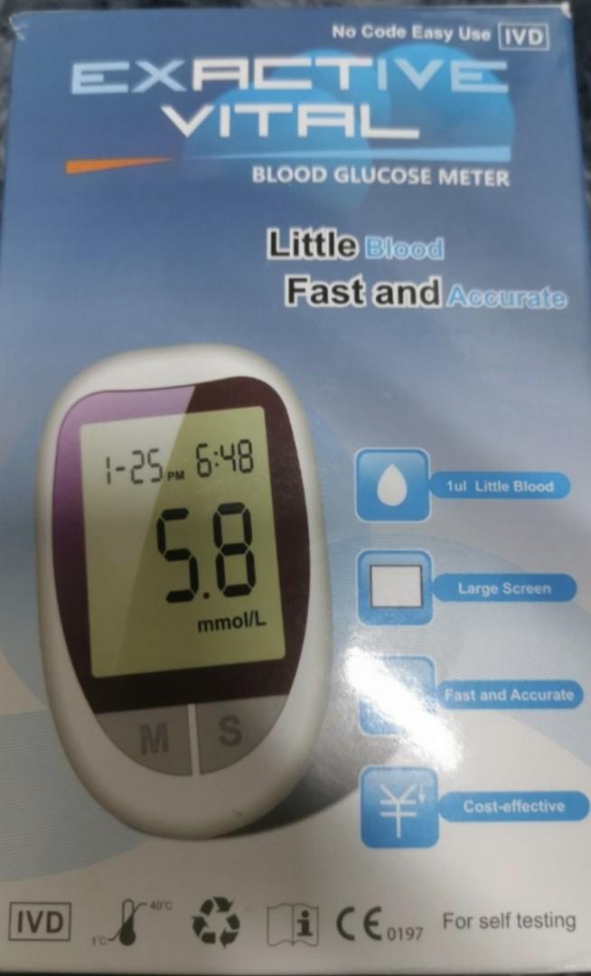 exactive vital blood glucose meter ivd, Health & Nutrition, Health