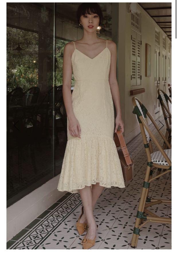 fashmob lace dress BRITT LACE DRESS IN PINK