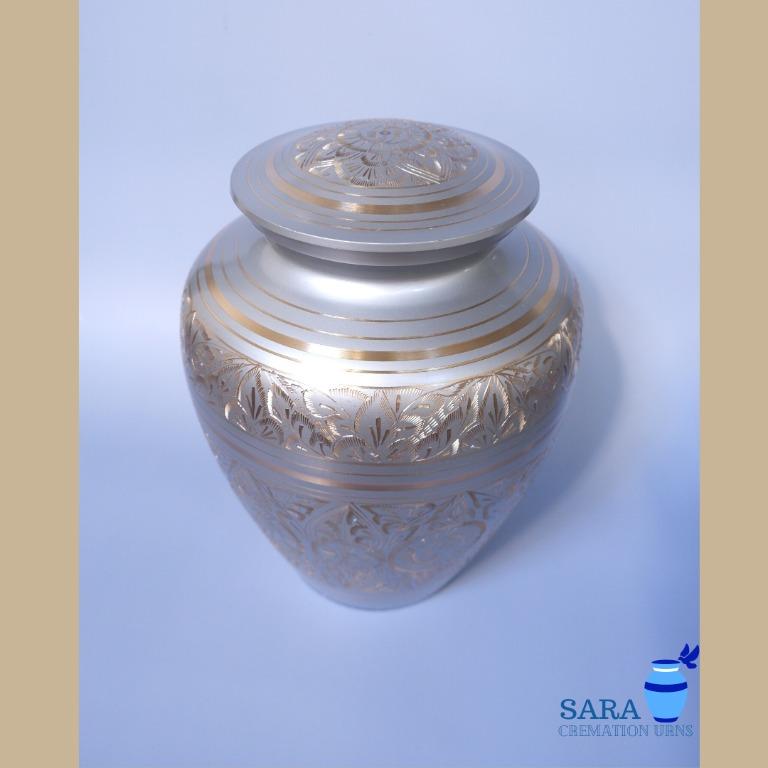 [saraurnsph] Regal Soul Brass Urn Metal Urn Cremation Urn Jar Gold Urn