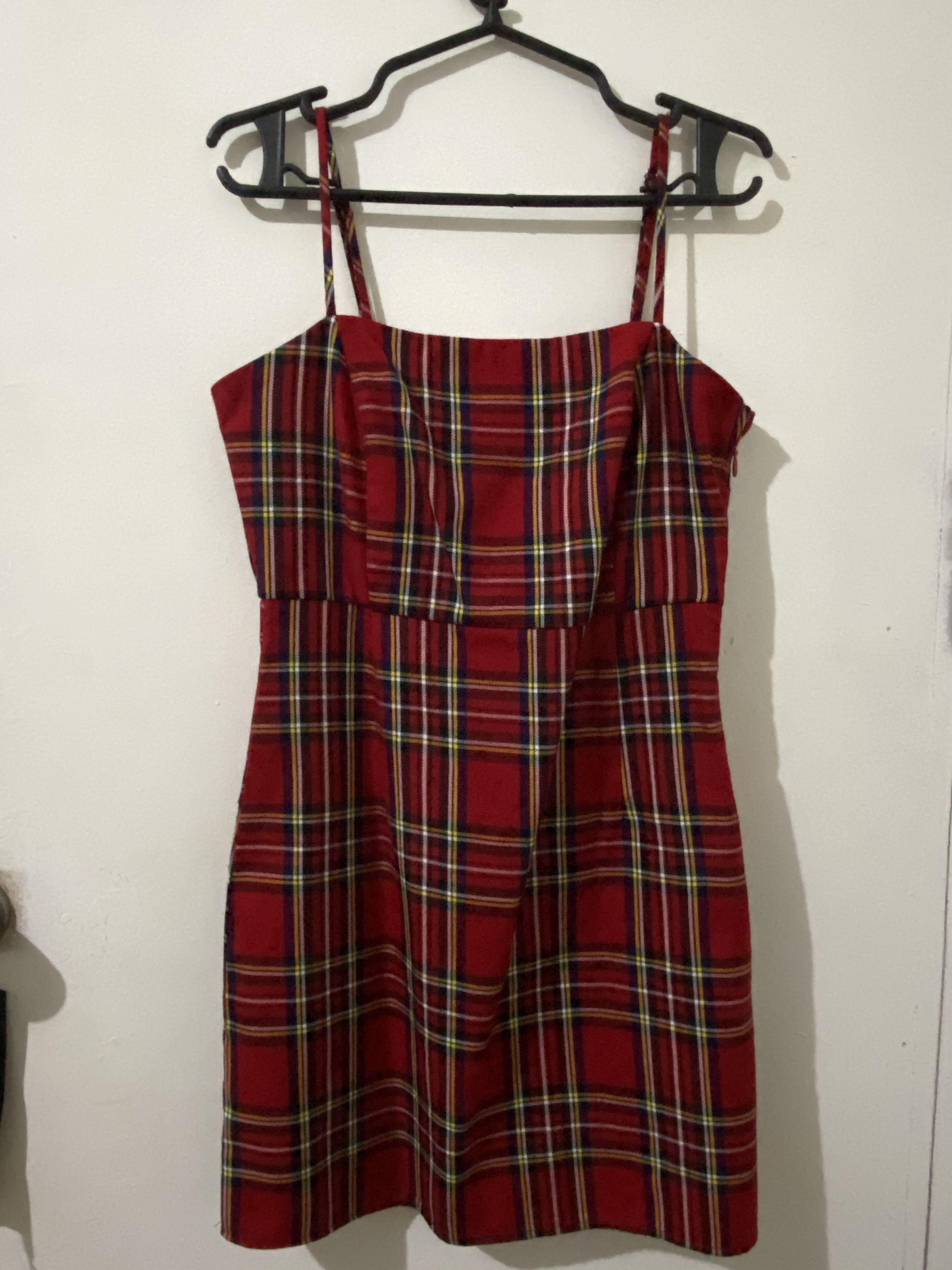 Forever 21 sales red plaid dress