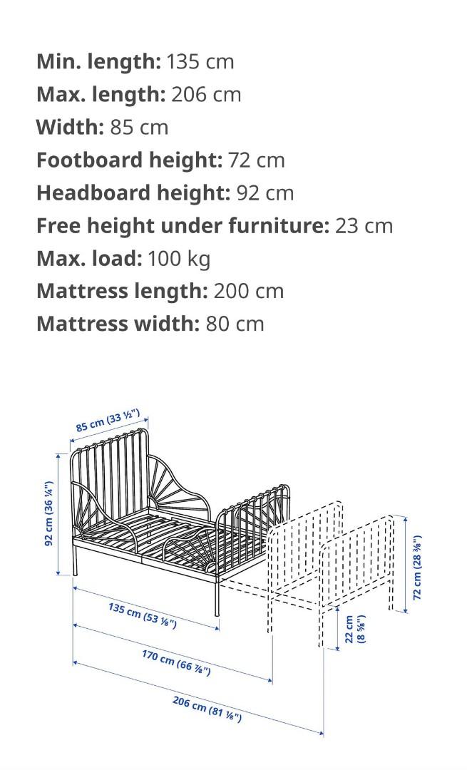 Free Ikea Luroy adjustable bed, Furniture & Home Living, Furniture, Bed