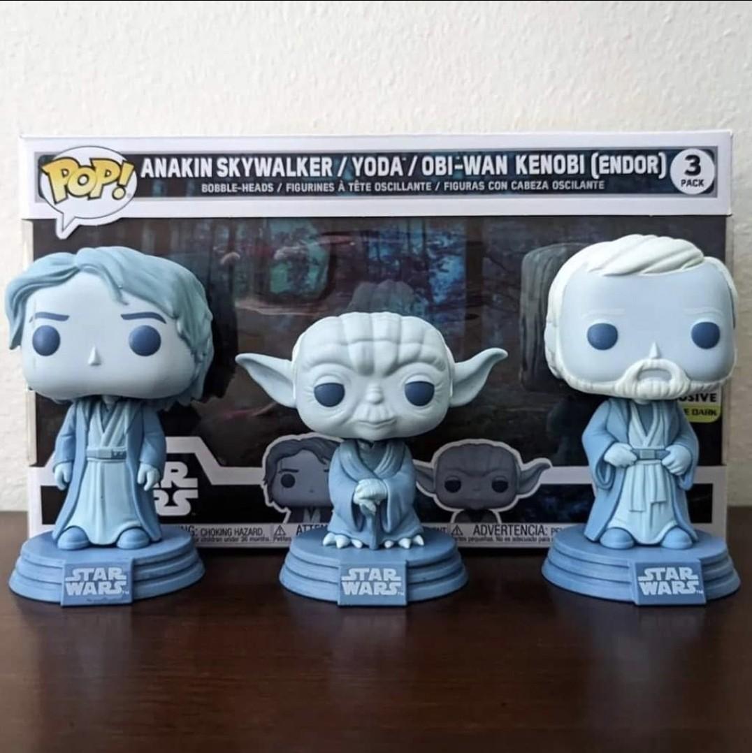 Yoda Multicolor Exclusive Star Wars: Across The Galaxy 55624 Force Ghost 3 Pack POP IN A BOX Funko Pop OBI-Wan Kenobi Anakin 