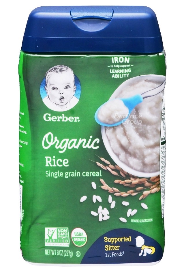 Gerber organic baby cereal rice, Babies & Kids, Nursing & Feeding