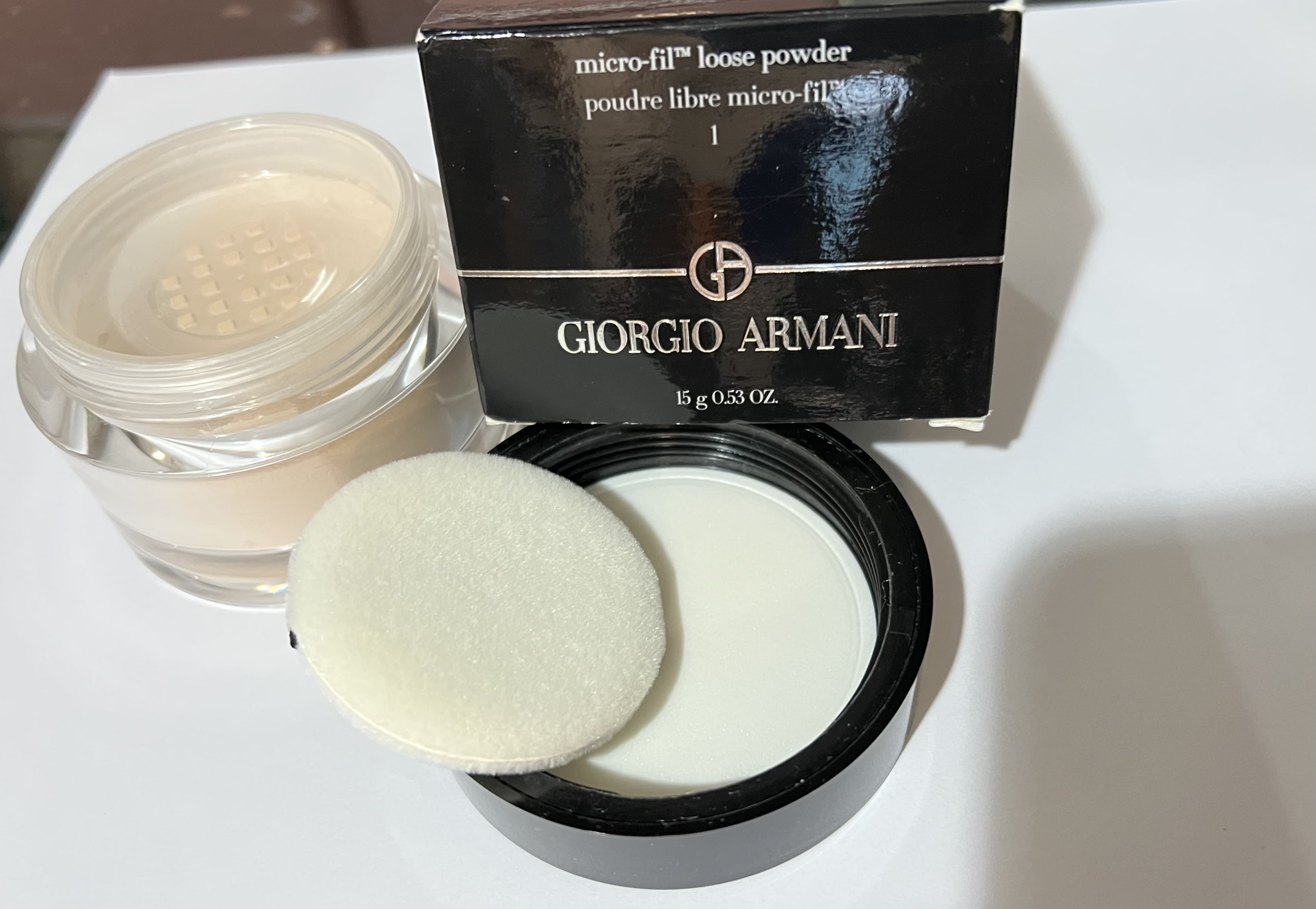 全新貨size ）Giorgio Armani micro-fil loose powder #1, 美容＆化妝品, 健康及美容- 皮膚護理,  化妝品- Carousell