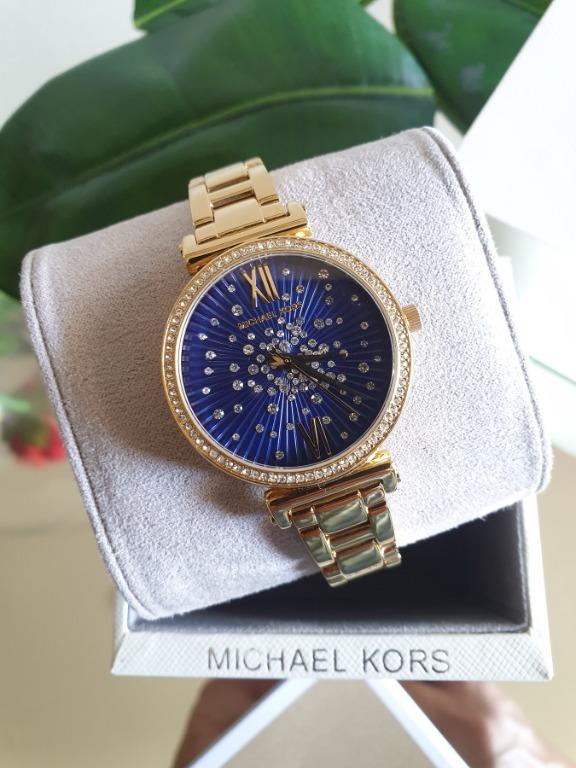 Guaranteed Authentic Michael Kors Womens Sofie Two-Hand Gold-Tone ...