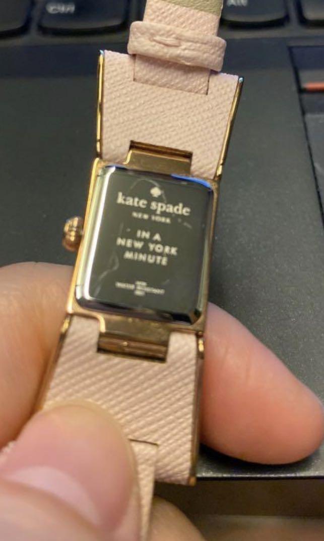 Kate Spade Kenmare Leather Pink Dial Bow Ladies Watch, Luxury, Watches