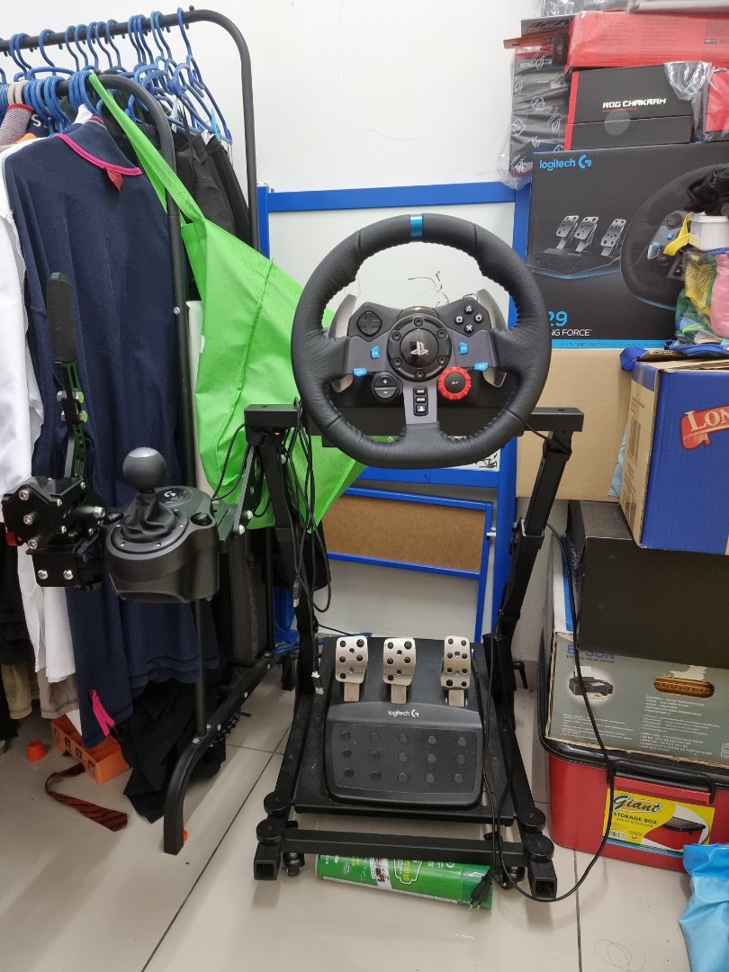 Logitech G29 + Shifter + handbrake + stand, Video Gaming, Gaming