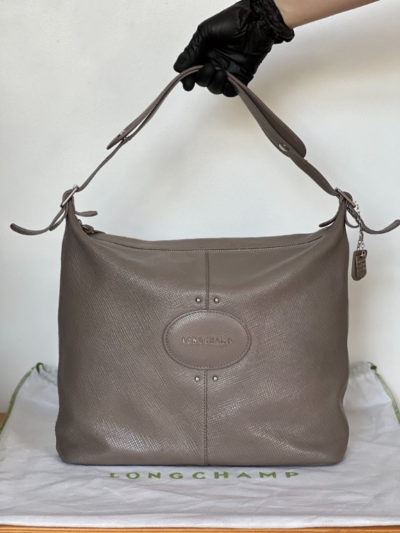Longchamp quadri best sale leather hobo bag