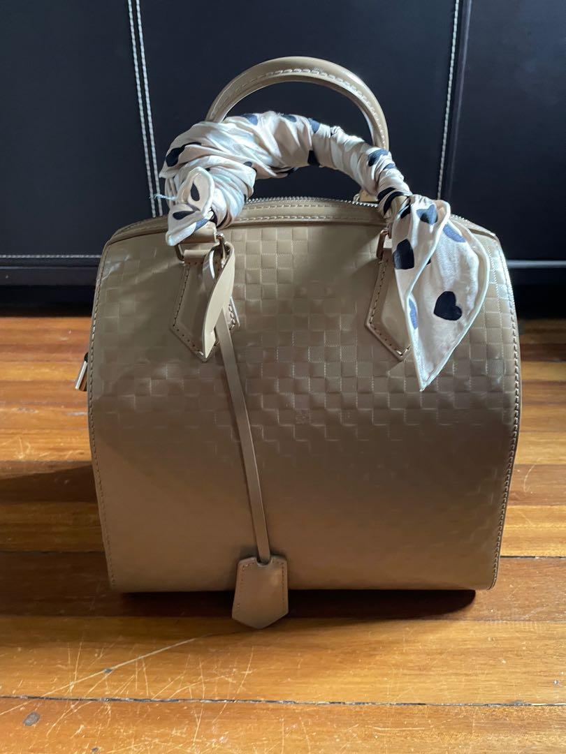 LOUIS VUITTON Handbag M48905 beige leather Damier ・ facet Speedy cube MM  used