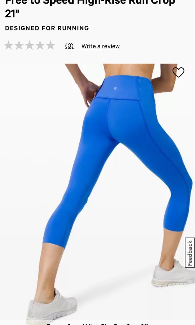 Lululemon cropped leggings in wild bluebelle, Women's Fashion, Activewear  on Carousell