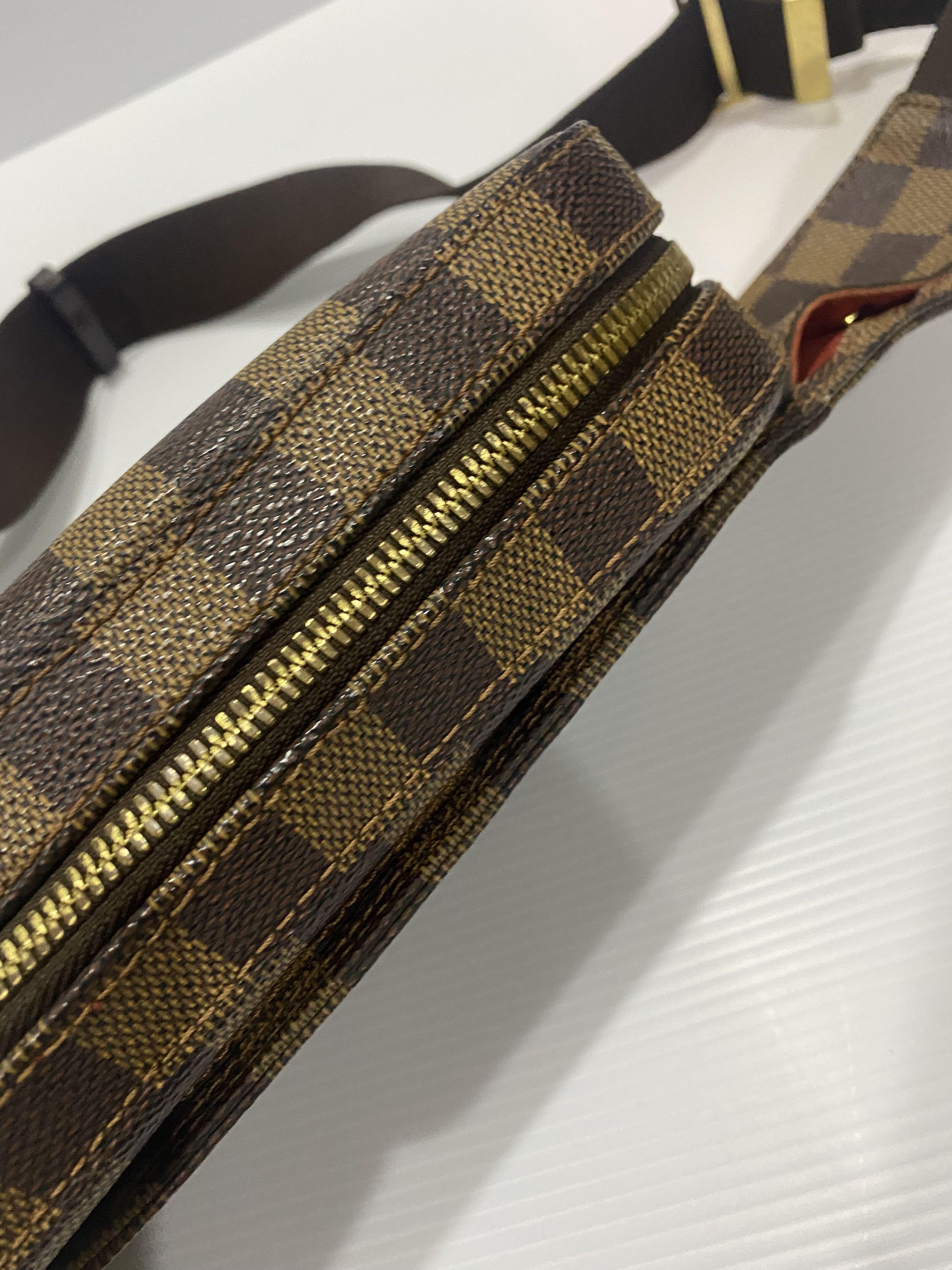 NEW LOUIS VUITTON GERONIMOS BANDOULIERE BELT BAG IN DAMIER EBENE