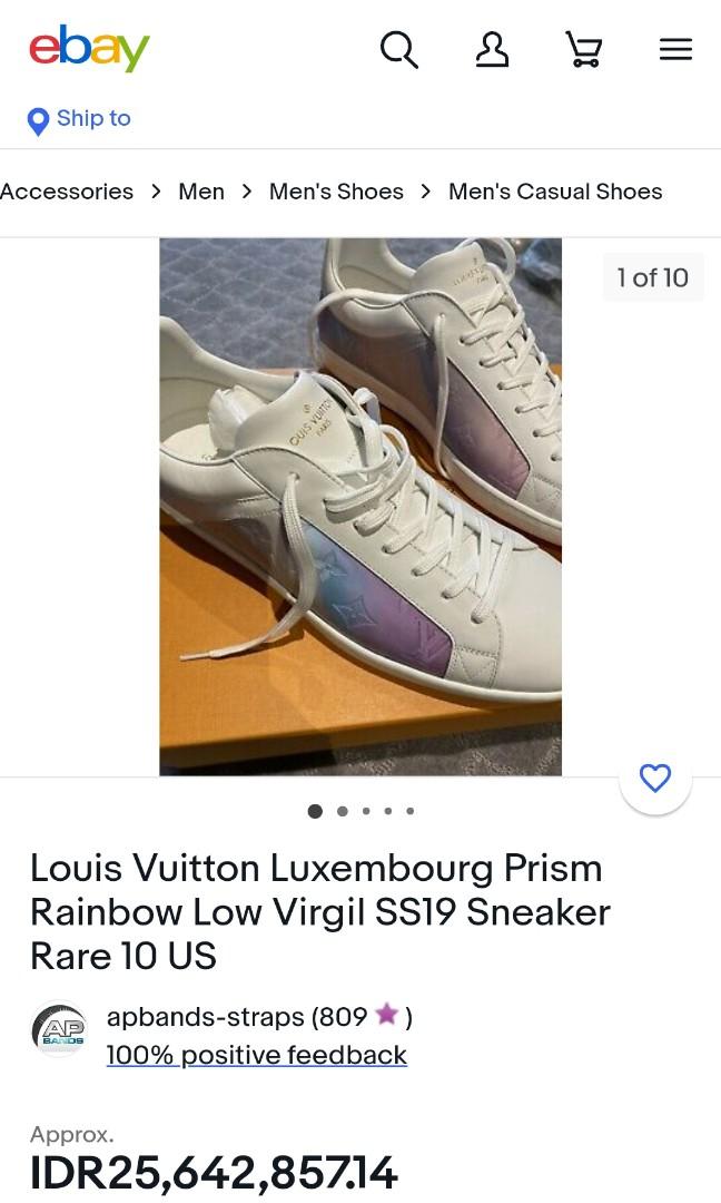 Louis Vuitton Casual Luxembourg Prism Rainbow Low Sneaker Sz 10 BRAND NEW