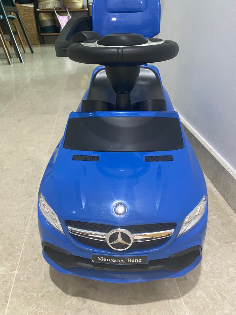 MercedesBenz push along / ride on car Blue, Hobbies & Toys, Toys & Games on Carousell