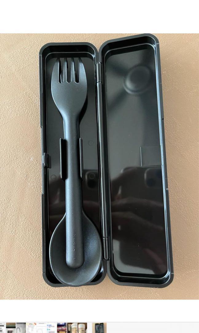 Muji Polypropylene Mug 400ml and Fork & Spoon set, Furniture & Home