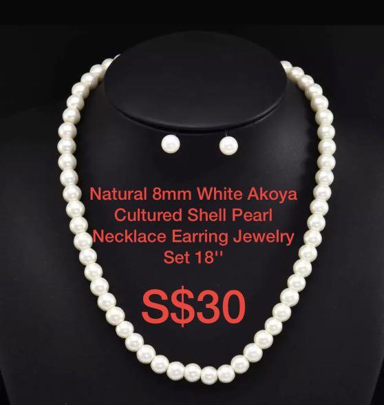 New Rare 7-8MM black Akoya Cultured Baroque Pearl Necklace 18”