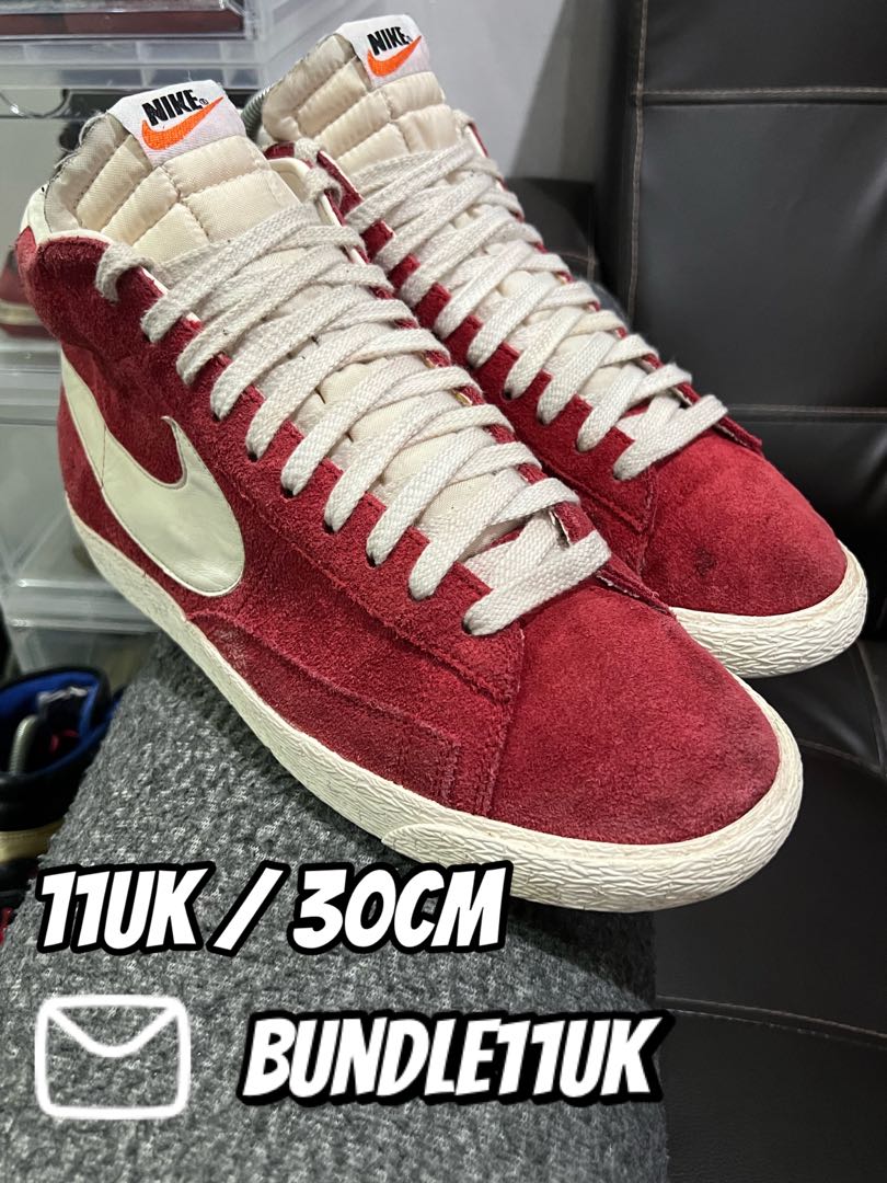 nike blazer hi suede vintage red