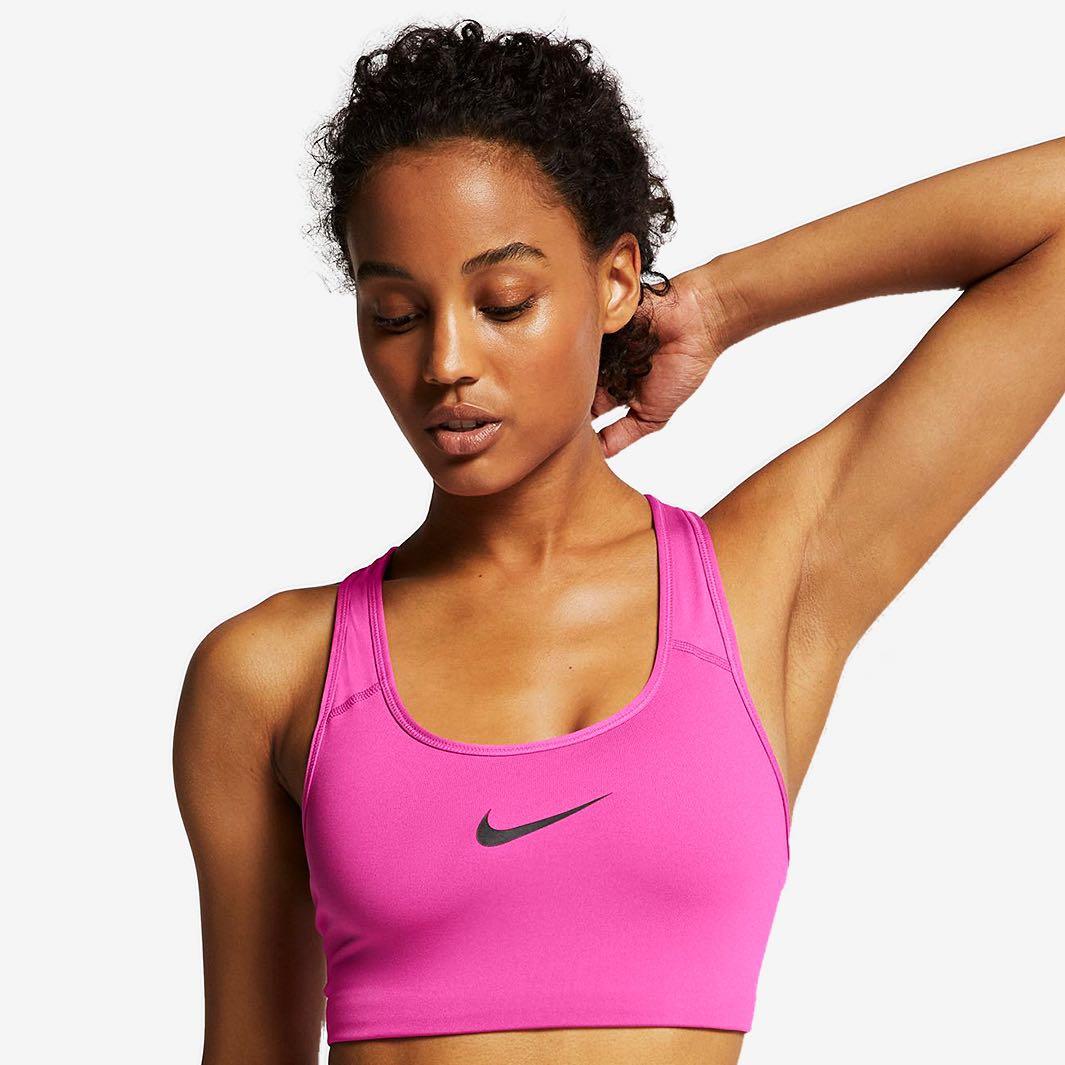 Nike Women's Swoosh Medium Support 1-Piece Pad Sports Bra - Active Fuchsia