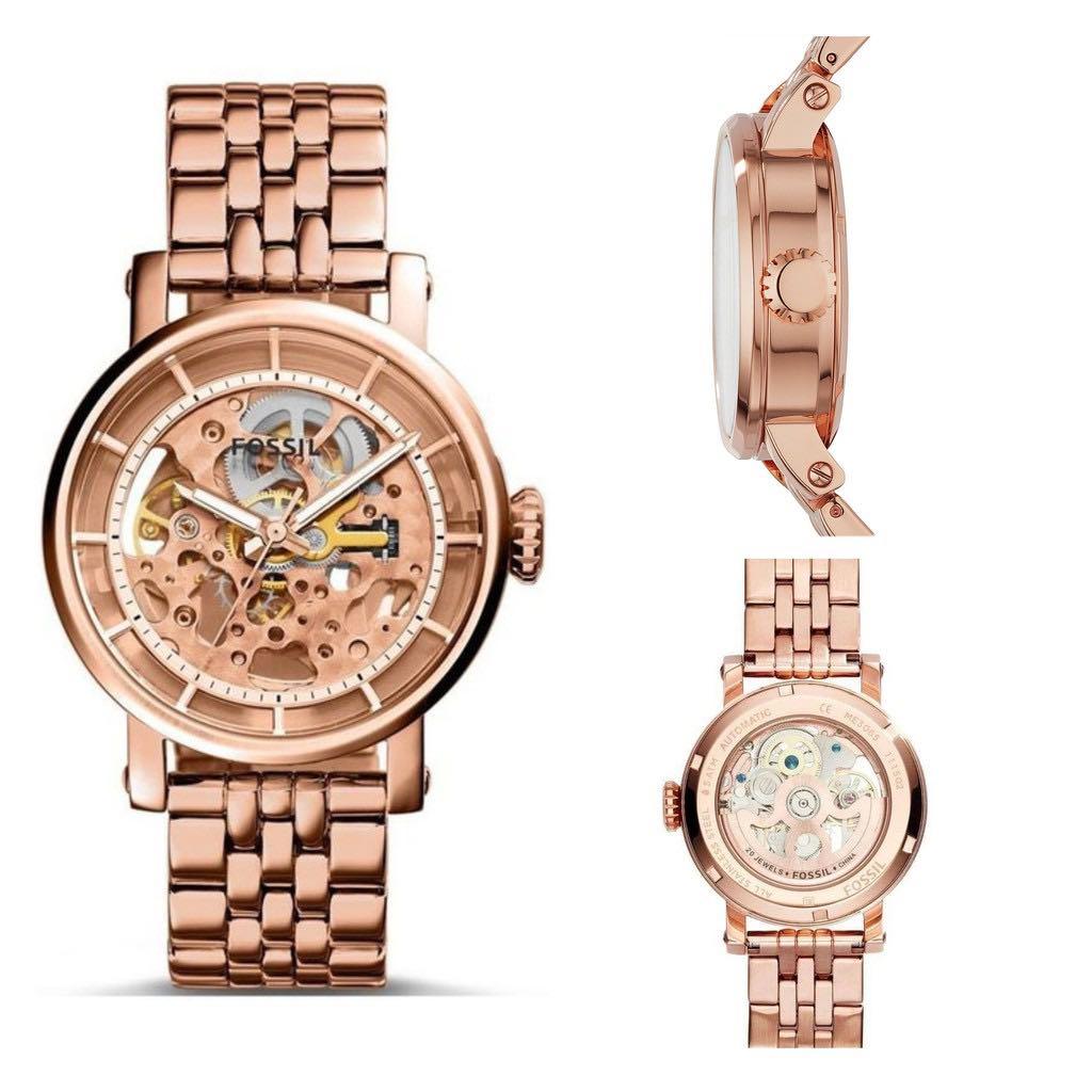 Fossil Watch Women Automatic Rosegold 