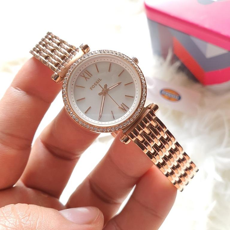 Fossil carlie mini best sale gold