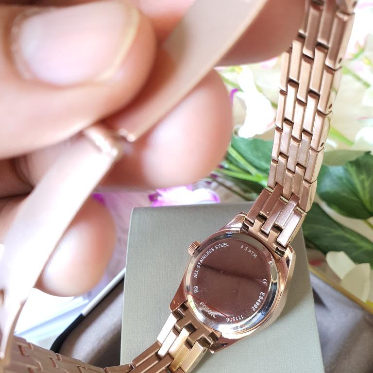 Original Fossil ES4281 Scarlette Mini Three Hand Date Two Tone Watch Rose Gold With 1 Year Warranty On Mechanism Women s Fashion Watches Accessories Watches on Carousell