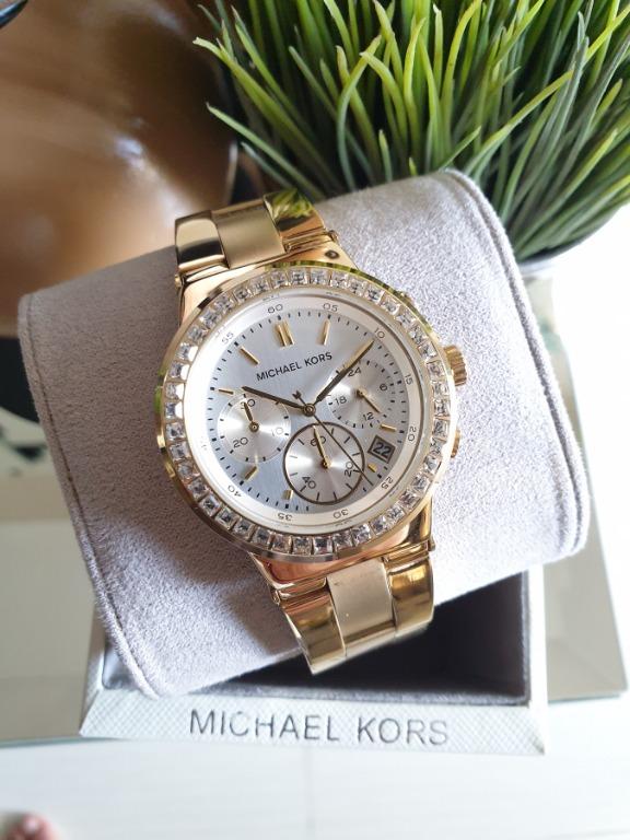 Original Michael Kors MK5623 Mini Dylan Gold Tone Glitz Womens