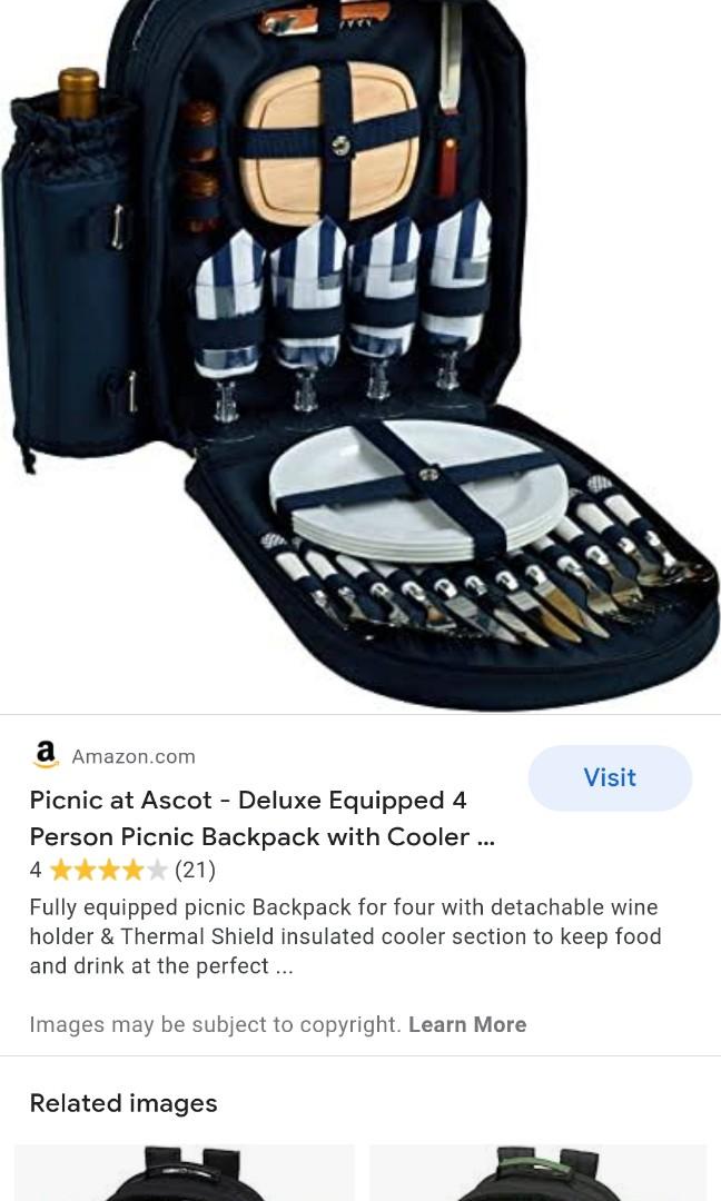 Picnic at Ascot bag deluxe picnic backpack cooler with insulated wine ...