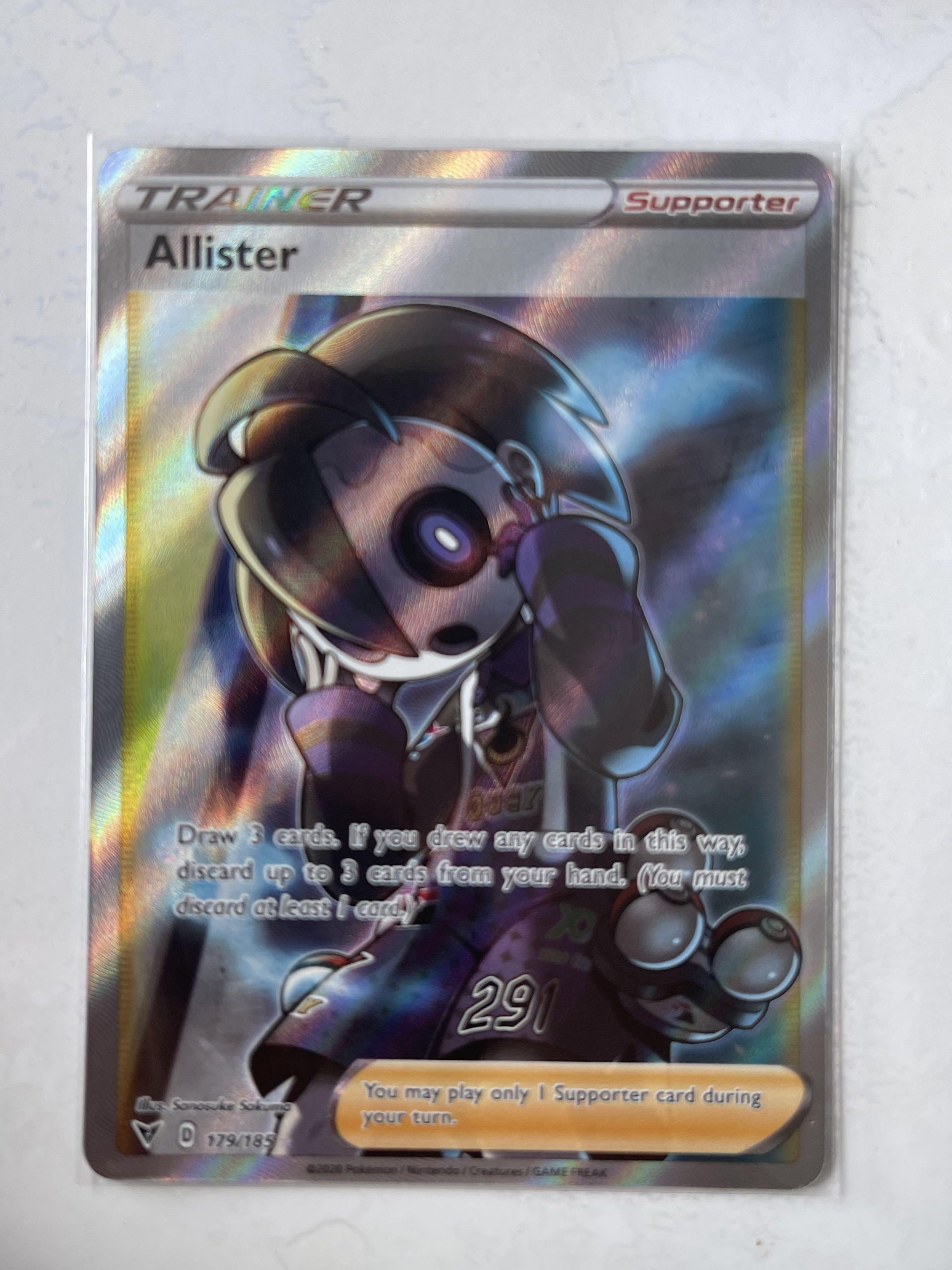 Pokémon TCG : Trainer Allister Full Art, Hobbies & Toys, Toys & Games ...