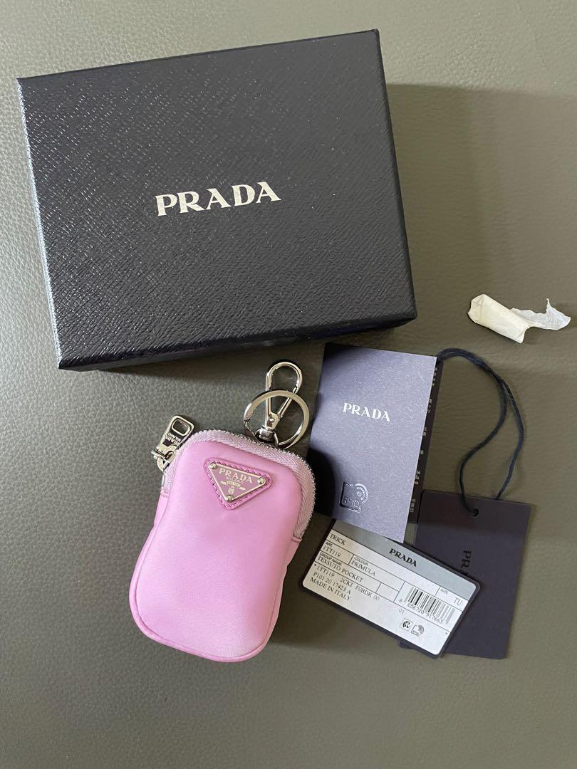 Prada super cute ? nylon mini pouch keychain, Women's Fashion, Bags &  Wallets, Purses & Pouches on Carousell