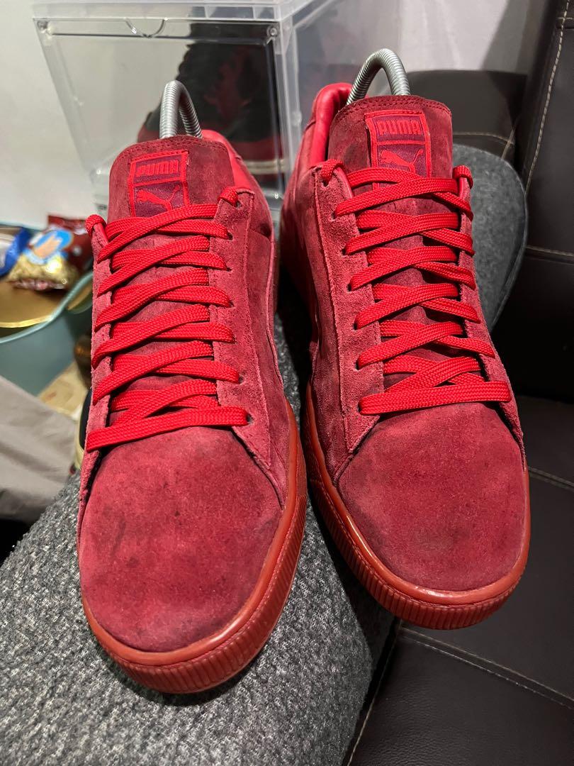 Puma suede classic mono iced cheap red