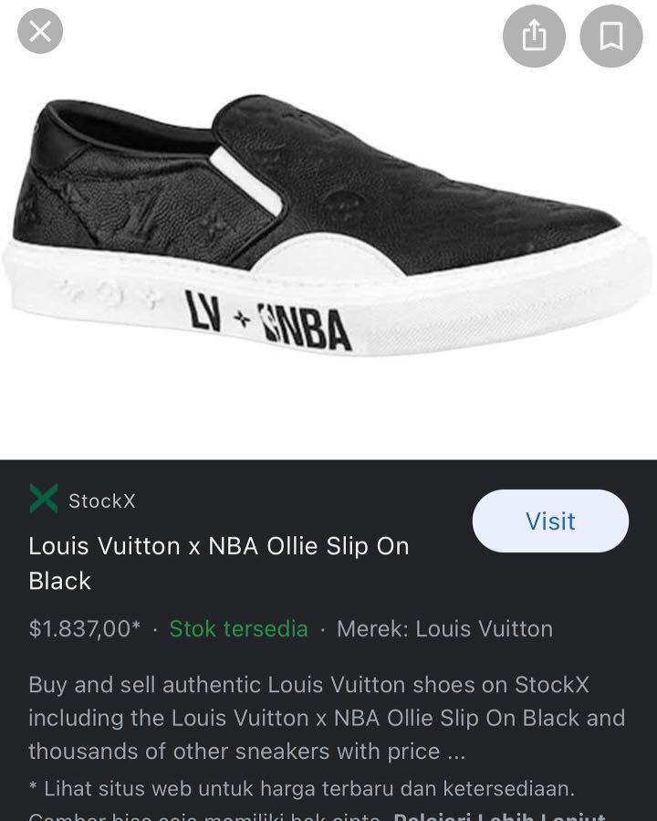 Authentic Louis Vuitton x NBA Men's Ollie Slip On Sneakers 7