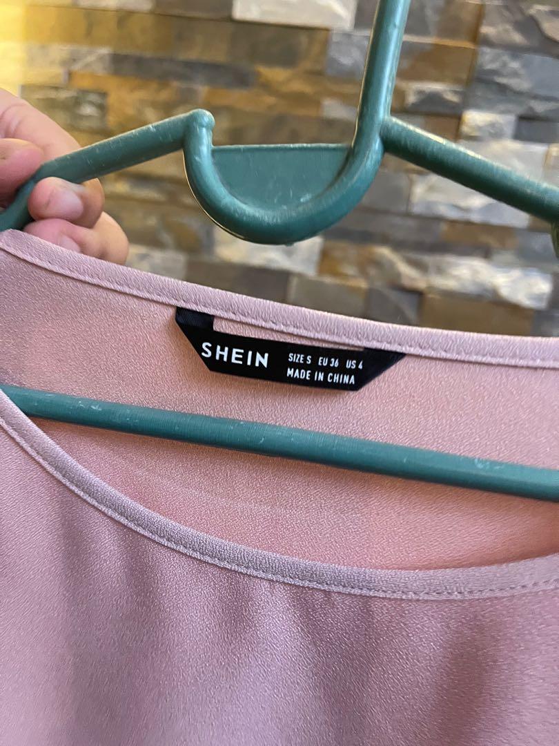 SHEIN Blush Pink Blouse (Category: Blouses) located in Bacoor. Submitted by decluttering__00 (Listing ID 1139748526, Image 2). Description: rfs: pang regalo sana last year. akin nalang sana kaso hindi kasya saken lolz - Blush pink women’s blouse with pearls down both sleeves - never been used.