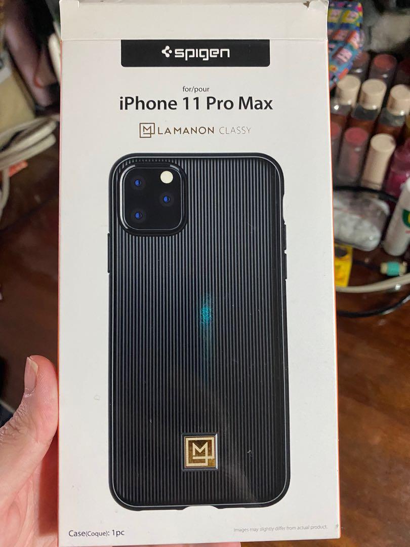 Spigen La Manon 11 pro max case (Category: Cases & Sleeves) located in Mandaluyong City. Submitted by atchcatchph (Listing ID 1139648214, Image 2). Description: Used, original spigen For iPhone 11 pro max max We can deliver via lalamove/igrab shipping c/o buyer.