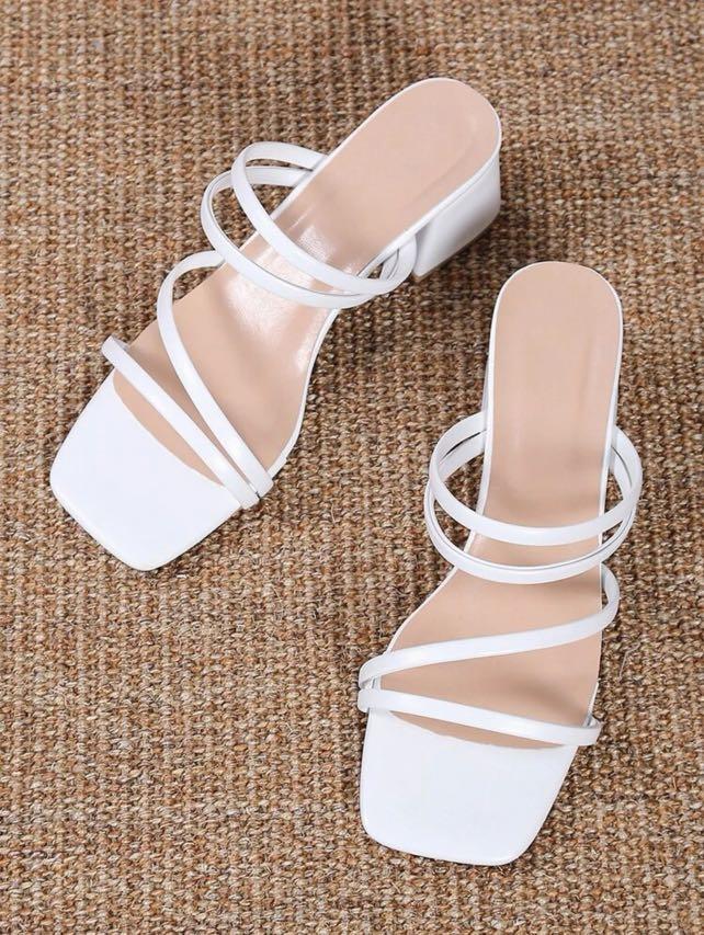White thin new arrivals strap sandals