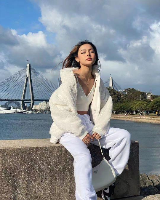 Topshop Soft Teddy Bear Cream Hoodie