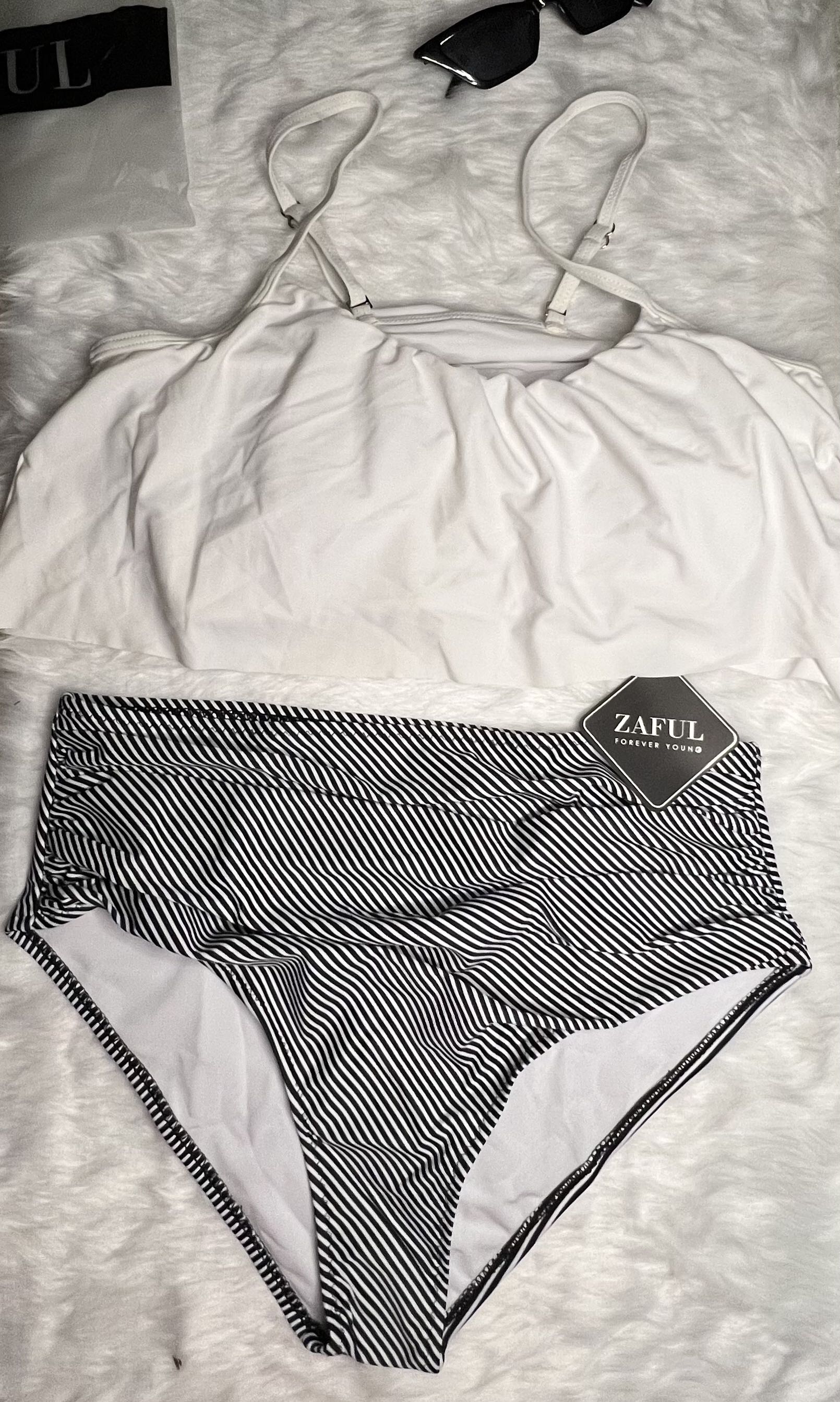 High Waist Two Piece Swimsuit Bikini Women S Fashion Swimwear Bikinis Swimsuits On Carousell