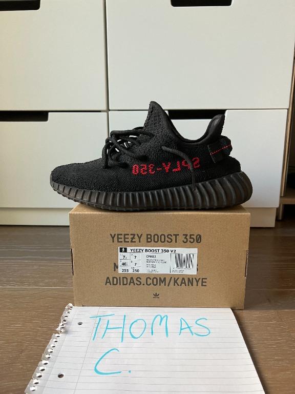 UK 7 Adidas Yeezy Bred Men s Fashion Footwear Sneakers on