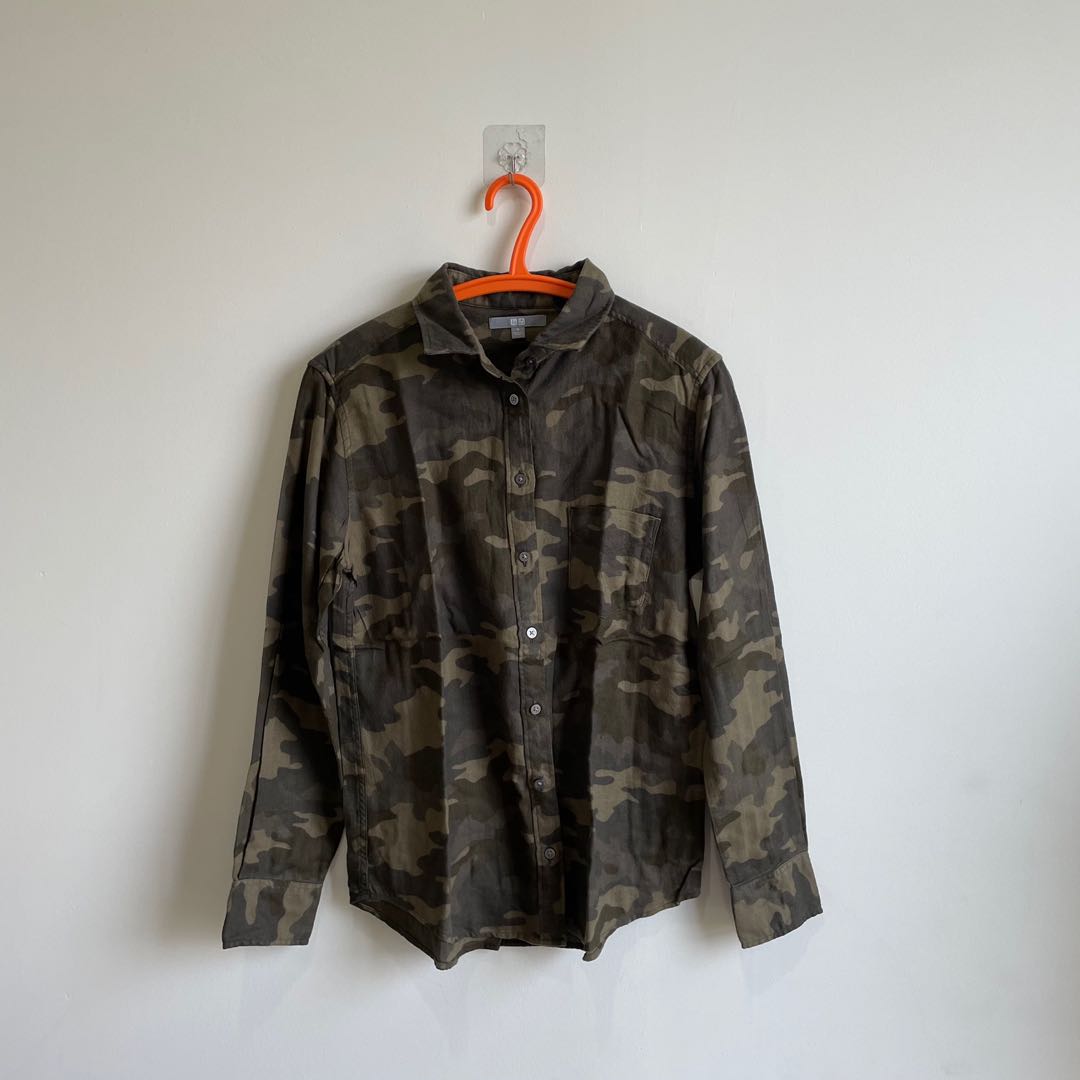 UNIQLO camouflage shirts, Fesyen Wanita 
