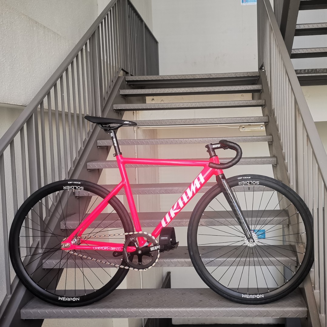 Unknown fixed gear fixie bike single speed bike PS1 frameset 470 complete bike 790 WEAPON groupset multiple color option pro low