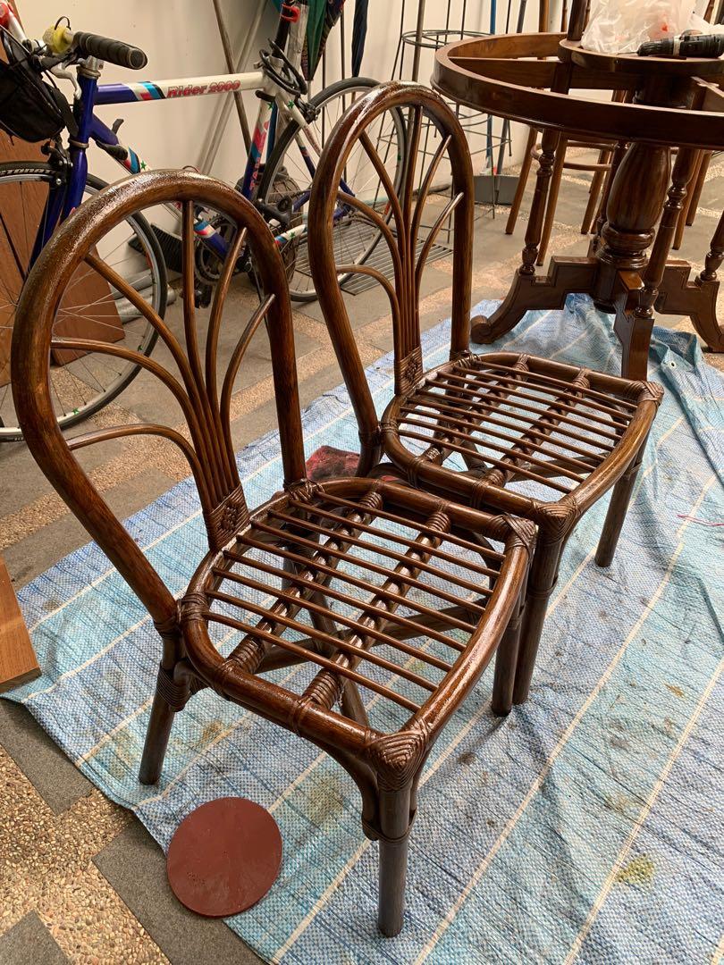 Vintage Rattan chairs (2), Furniture & Home Living, Furniture, Chairs