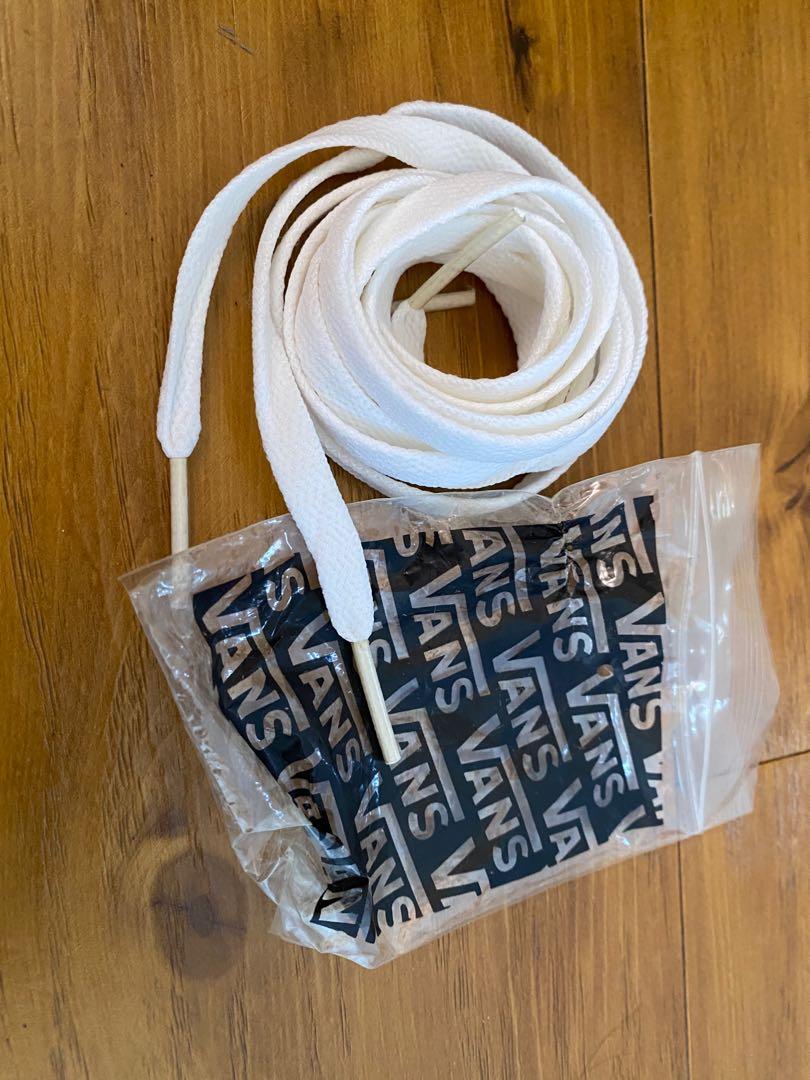 White vans w laces hotsell